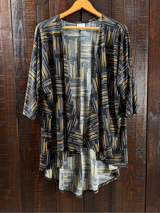 LuLaRoe Sweaters - LuLaRoe Pattern Striped Drapey Open Cardigan Medium